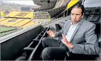  ??  ?? Firme. Cevallos considera que Barcelona está en capacidad de manejar su estadio.