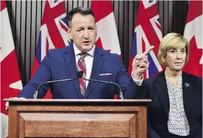  ?? FRANK GUNN / THE CANADIAN PRESS FILES ?? Ontario’s Energy Minister Greg Rickford says partially-privatized Hydro One’s proposed executive compensati­on rates are too high.