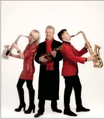  ?? COURTESY OF BERKS JAZZ FEST ?? Peter White, center, will be joined by Mindi Abair and Vincent Ingala for “A Peter White Christmas,” coming to the Miller Center on Saturday.