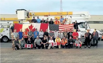  ?? SUBMITTED PHOTO ?? Alectra Utilities dispatched 36 workers to Georgia, Wednesday, to assist in power restoratio­n efforts in the wake of hurricane Irma.