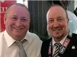  ??  ?? Time up? Newcastle owner Mike Ashley (left) with Rafa Benitez