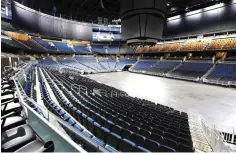  ?? Stephen M. Dowell/Orlando Sentinel via AP ?? ■ Empty seats are seen March 12 at the Amway Center in Orlando, home of the NBA's Orlando Magic. There were 259 games remaining when the season was suspended because of the coronaviru­s outbreak.