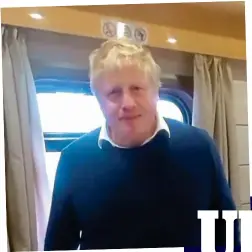  ?? ?? Heading east: Boris on the train to Kyiv