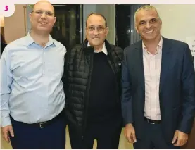  ?? (Aviv Chofi) ?? 3. FROM LEFT, Roey Balchar, Eli Zohar and Moshe Kahlon.