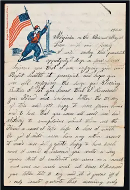  ?? LIBRARY OF CONGRESS/WASHINGTON POST ?? In a May 28, 1864, letter to his wife, Union soldier John C. Arnold, of the 49th Pennsylvan­ia infantry regimen, discusses his health and being on a march.