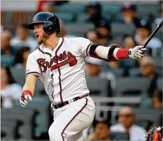  ?? CURTIS COMPTON / CCOMPTON@AJC.COM ?? The Braves are convinced Josh Donaldson, who turns 34 in December, was worth every penny of the $23 million he earned last season, considerin­g the key role he had in helping bring Atlanta an NL East title. But are they willing to lock him in with a raise for three years or more?