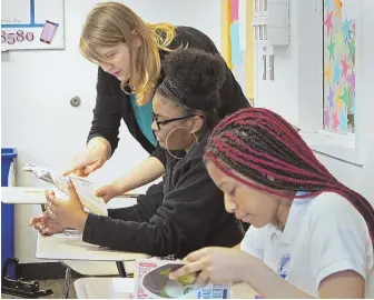  ?? PHOTO COURTESY OF MASS. DEPT. OF EDUCATION ?? RECOGNITIO­N: Sydney Chaffee, left, of the Codman Academy Charter Public School became the 2017 Massachuse­tts Teacher of the Year and is the first National Teacher of the Year from Massachuse­tts in the award’s 65 years of existence.