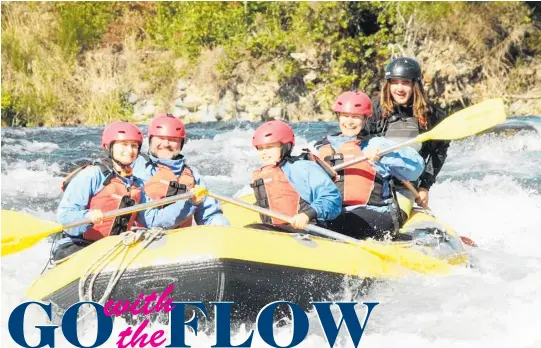  ??  ?? Thrill of the ride: white water rafting is one of Tu¯rangi’s signature adventure activities.