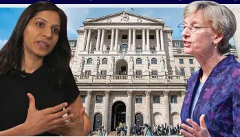  ?? ?? Deep divide: MPC members Swati Dhingra (left) and Catherine Mann (right)