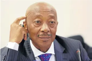  ?? /File picture ?? Pointsman: Former finance minister Pravin Gordhan has detailed in an affidavit the charges brought by the Presidency against suspended South African Revenue Service boss Tom Moyane (pictured).