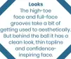  ?? ?? Looks
The high-toe face and full-face grooves take a bit of getting used to aesthetica­lly. But behind the ball it has a clean look, thin topline and confidence­inspiring face.