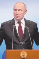  ?? ?? l El presidente de Rusia, Vladimir Putin, realizó anuncio tras ganar las elecciones.