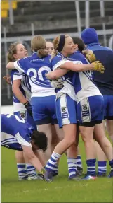  ??  ?? Geevagh celebrate at the end.