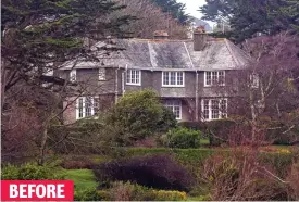  ??  ?? BEFORE Idyllic to eyesore: A 1920s mansion, left, has been demolished and is now a building site, right