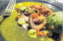  ?? Christophe­r Reynolds Los Angeles Times ?? M I L PA serves Drunken Octopus Roaming Valladolid: octopus in a beer sauce with bits of bacon, chorizo, corn and bell peppers.