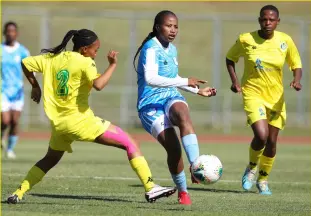  ?? PHOTO-HTTPS WWW.FARPOST.CO.ZA ?? TENACIOUS: Double Action cruise into semis where they are expected to face the Rhino Queens of Zimbabwe at the ongoing 2021 Total Energies CAF Women’s Champions League qualifiers.