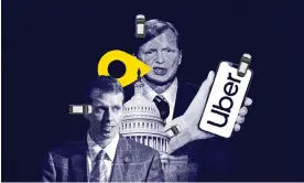  ?? Composite: Guardian Design/Alamy ?? Former White House aides David Plouffe (left) and Jim Messina played key roles in Uber’s expansion.