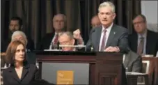  ?? MARK LENNIHAN — THE ASSOCIATED PRESS ?? Federal Reserve Board Chairman Jerome Powell speaks at the Economic Club of New York on Wednesday in New York.