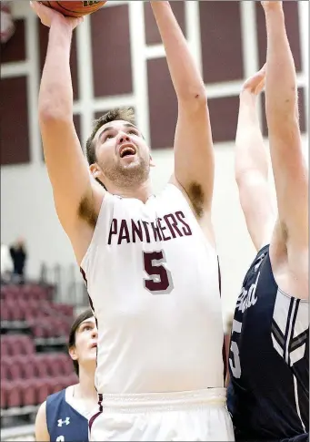  ?? Bud Sullins/Special to the Herald-Leader ?? Heading into Tuesday’s home game against Providence Academy, Siloam Springs senior Josh Hunt was the Panthers’ leading scorer at nearly 11 points per game. Hunt and the Panthers host Farmington at 6 p.m. Friday for homecoming.