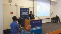  ?? (Courtesy) ?? FRENCH OPPOSITION parliament member Georges Fenech, head of the French Parliament­ary Special Commission into terrorist attacks in France, speaks at the IDC Herzliya Conference on Counterter­rorism yesterday.