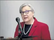  ?? NICOLAUS CZARNECKI / BOSTON HERALD ?? Maria Mossaides, director of the Office of the Child Advocate, said 80% of reports of suspected child abuse or neglect in the state are filed by teachers, and with reports down this year she said that could be due to students in harm’s way just not being in as close contact with their teachers.