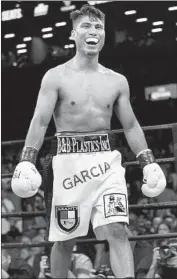  ?? Steve Luciano Associated Press ?? RIVERSIDE’S Mikey Garcia puts his unbeaten record on the line Feb. 10 against Sergey Lipinets.