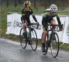  ??  ?? Ciaran Connor from Drogheda Wheelers riding in stage 3 of Rás na nÓg.