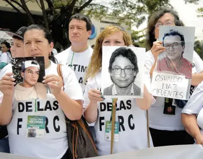  ?? FOTO ?? La desaparici­ón forzada de las guerrillas ha sido denunciada por los familiares en los foros de víctimas para que sus casos sean tenidos en cuenta en las negociacio­nes en Cuba.