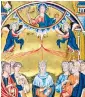  ??  ?? Descent of the Holy Spirit at Pentecost, an image of c 1200