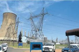  ?? /Simon Mathebula/ Sunday Times ?? Power outages: Fifteen units are down at nine Eskom power stations, taking more than 13% of the utility’s output off the national grid.