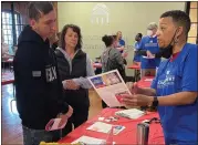  ?? PHOTO BY DIANE VAN DYKE ?? Volunteers will be on hand to answer questions from prospectiv­e students and their families during each Spring Open House event at Montgomery County Community College.