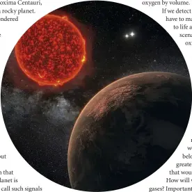  ??  ?? Proxima Centauri B orbits in the habitable zone around the nearest star to our Sun ABOUT SARA SEAGER Professor Sara Seager is an astrophysi­cist and planetary scientist at the Massachuse­tts Institute of Technology where she has made it her goal to...