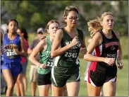  ?? RANDY MEYERS — FOR THE MORNING JOURNAL ?? Runners compete in the girl’s race at the Open Door Invitation­al at LCCC on Sept. 14.