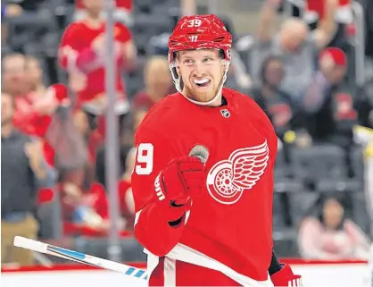 ?? REUTERS ?? Anthony Mantha is off to a strong start with the Detroit Red Wings. He played his junior hockey with the Val-d'Or Foreurs.