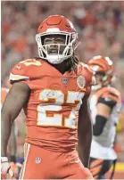  ?? DENNY MEDLEY/USA TODAY ?? The Chiefs cut Kareem Hunt after a TMZ video revealed he kicked a woman in February.