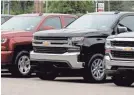  ?? ERIC SEALS/USA TODAY NETWORK ?? New Chevrolet Silverados have price tags of luxury vehicles these days.