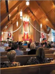  ?? SUBMITTED PHOTO ?? Peace-Tohickon Lutheran Church in East Rockhill celebrated its 275th anniversar­y on Sept. 9. A special worship service was held at 10:15 a.m. with Rev. James Heckman and guest preacher Rev. Patricia A. Davenport, bishop. Many of the congregant­s attended a tented reception, which was held after the service.