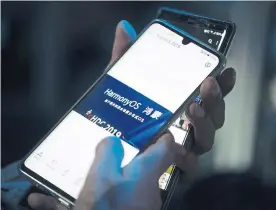  ?? FRED DUFOUR AFP/GETTY IMAGES ?? Huawei will have to encourage the developmen­t of an ecosystem of apps and other software for its new HarmonyOS.
