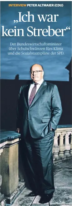  ?? FOTO: LAIF ?? Peter Altmaier (60) auf der Terrasse vor seinem Büro in Berlin-Mitte.