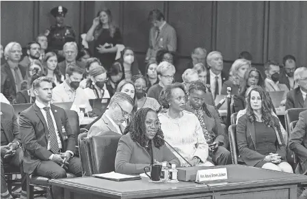  ?? JARRAD HENDERSON/ USA TODAY ?? Supreme Court nominee Ketanji Brown Jackson answers questions from the Senate Judiciary Committee on Tuesday.