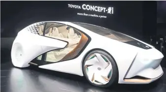  ?? MIKE NELSON, EUROPEAN PRESSPHOTO AGENCY ?? Toyota brought its Concept- i vehicle to the 2017 Internatio­nal Consumer Electronic­s Show in Las Vegas.