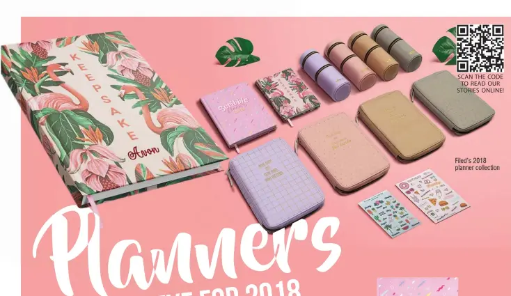  ??  ?? Filed’s 2018 planner collection