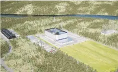  ?? TVA ?? This rendering shows the proposed small modular reactor at the Clinch River site in Oak Ridge. TVA is exploring the potential of building four of the small modular reactors using the GE Hitachi design.