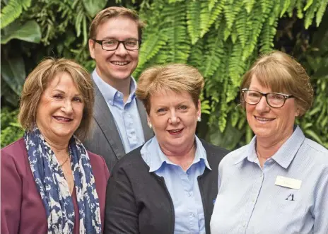  ?? Photo: Nev Madsen ?? LONG SERVICE: Celebratin­g Internatio­nal Nurses Day are (from left) St Vincent’s nurse unit manager Wendy Kelly, TSBE Health General Manager Jaden Frame, Toowoomba’s Baillie Henderson Hospital nurse manager Barb Bishop, St Andrew’s admissions nurse...