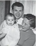  ??  ?? A young Sherie Posesorski with her parents, Irving and Dora, who refused to drop Yiddish in Canada.