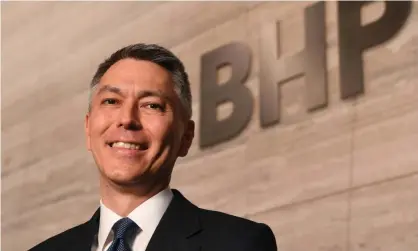  ??  ?? In September 2019, BHP chief Andrew Mackenzie reportedly told investors he supported carryover credits. He was replaced by Mike Henry, pictured. Photograph: James Ross/EPA