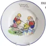  ??  ?? Below:A Shelley china tea plate designed by Hilda Cowham decorated with a cartoon inscribed The Sailing Ship/ Isn’t It A Joy to/ Ship A’hoy There