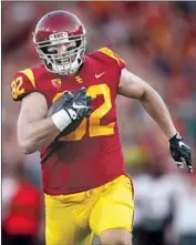  ?? Allen J. Schaben Los Angeles Times ?? TYLER PETITE has the most experience of any USC receiver. He made 23 catches last season.