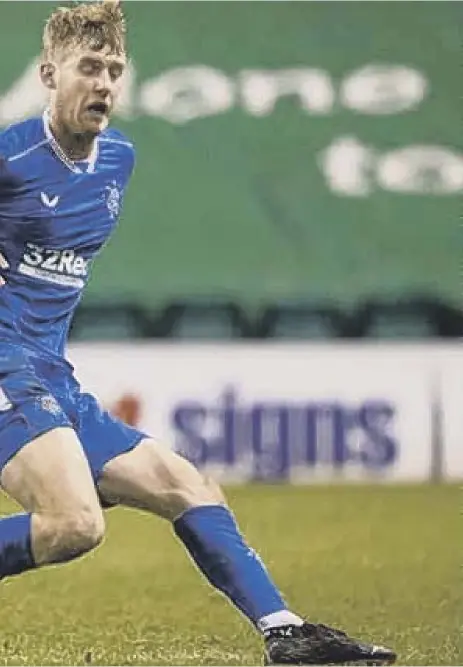  ??  ?? 2 Swedish defender Filip Helander was rocksolid at the back in Rangers’ 1-0 win against Hibs at Easter Road on Wednesday night as Steven Gerrard’s men kept a 20th clean sheet in 26 Premiershi­p matches so far this season