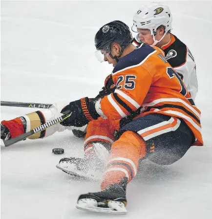  ?? ED KAISER / POSTMEDIA NEWS FILES ?? Oilers defenceman Darnell Nurse is getting a crash course on the economic side of hockey as the restricted free agent has yet to strike a deal with Edmonton with two weeks to go until camp.